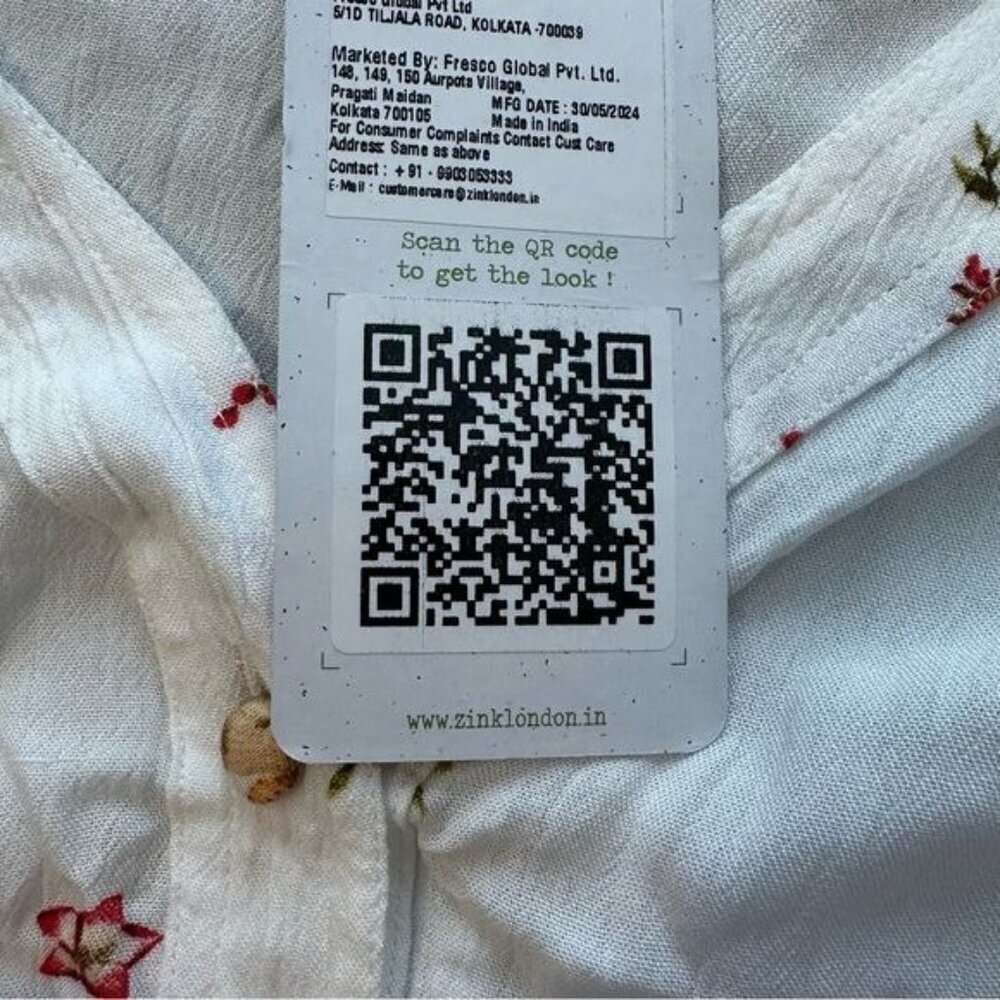 Zink London White Floral Printed Kimono Top & Printed Parallel Trouser Set Sz L - Picture 9 of 12